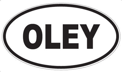 OLEY - Oval Sticker
