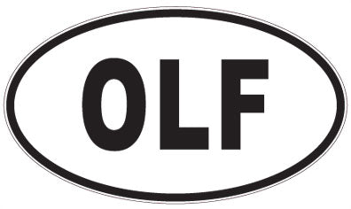 OLF - 3 Letter Initials Oval Sticker
