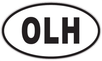 OLH - 3 Letter Initials Oval Sticker