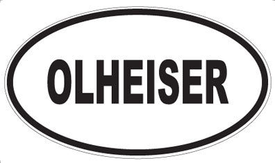 OLHEISER - Oval Sticker