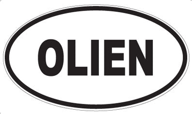 OLIEN - Oval Sticker