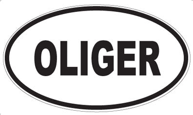 OLIGER - Oval Sticker