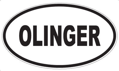 OLINGER - Oval Sticker