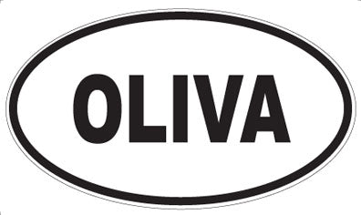 OLIVA - Oval Sticker