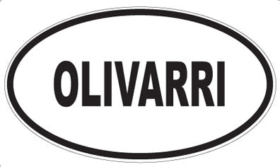 OLIVARRI - Oval Sticker