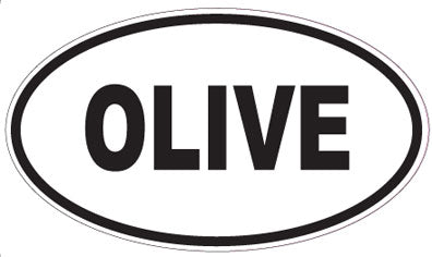 OLIVE - Oval Sticker