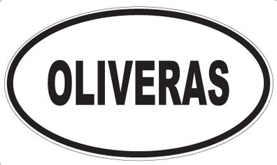 OLIVERAS - Oval Sticker