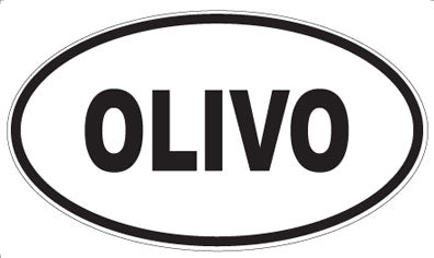 OLIVO - Oval Sticker