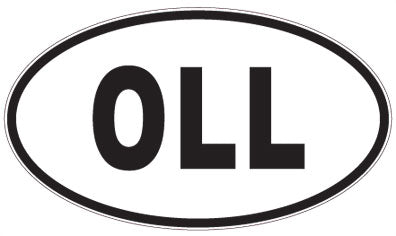 OLL - 3 Letter Initials Oval Sticker
