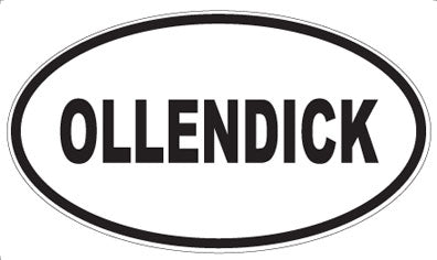 OLLENDICK - Oval Sticker
