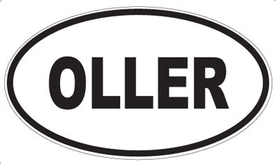 OLLER - Oval Sticker