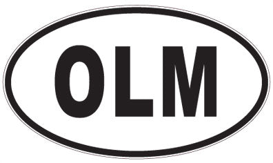 OLM - 3 Letter Initials Oval Sticker