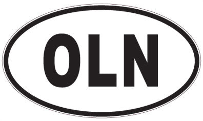 OLN - 3 Letter Initials Oval Sticker