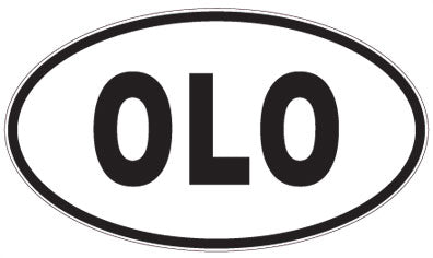 OLO - 3 Letter Initials Oval Sticker