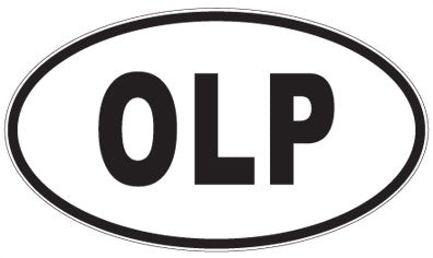 OLP - 3 Letter Initials Oval Sticker