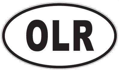 OLR - 3 Letter Initials Oval Sticker