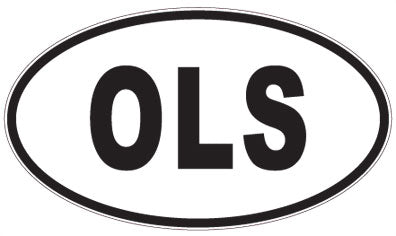 OLS - 3 Letter Initials Oval Sticker