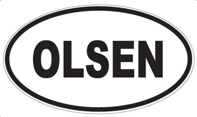 OLSEN - Oval Sticker