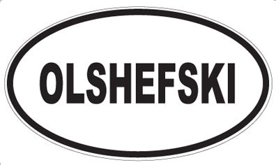 OLSHEFSKI - Oval Sticker