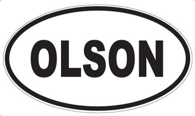 OLSON - Oval Sticker