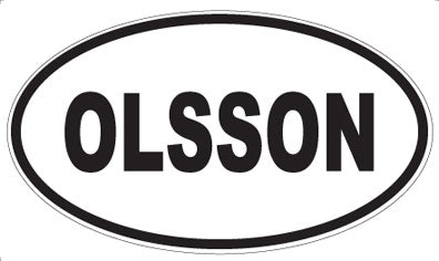 OLSSON - Oval Sticker