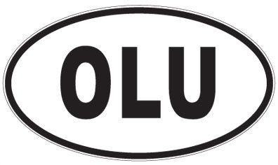 OLU - 3 Letter Initials Oval Sticker