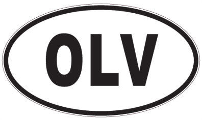 OLV - 3 Letter Initials Oval Sticker
