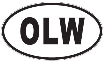 OLW - 3 Letter Initials Oval Sticker