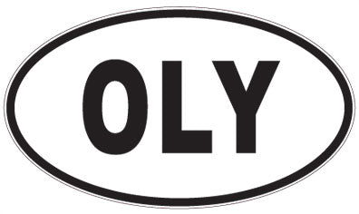 OLY - 3 Letter Initials Oval Sticker