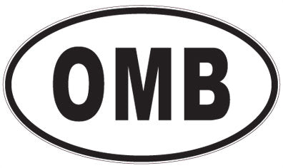 OMB - 3 Letter Initials Oval Sticker