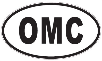 OMC - 3 Letter Initials Oval Sticker