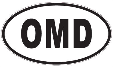 OMD - 3 Letter Initials Oval Sticker