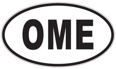 OME - 3 Letter Initials Oval Sticker