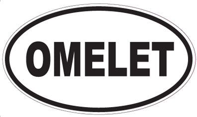 OMELET - Oval Sticker