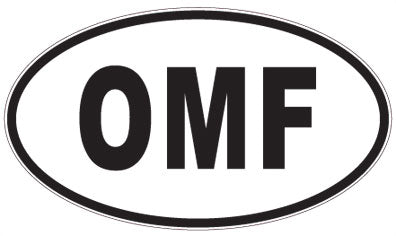 OMF - 3 Letter Initials Oval Sticker