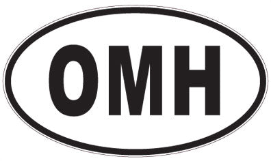 OMH - 3 Letter Initials Oval Sticker