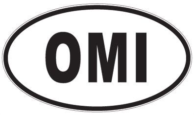 OMI - 3 Letter Initials Oval Sticker