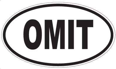 OMIT - Oval Sticker