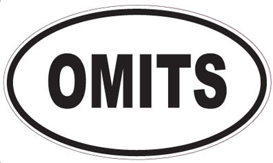 OMITS - Oval Sticker