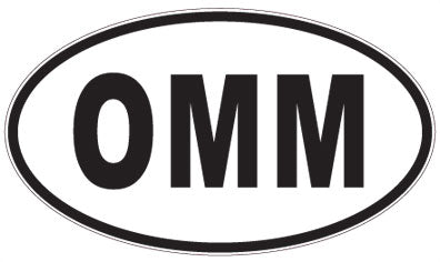OMM - 3 Letter Initials Oval Sticker