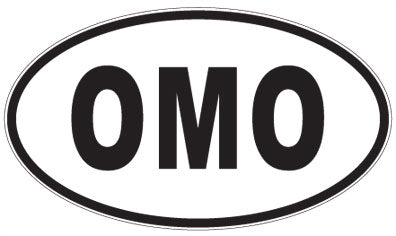 OMO - 3 Letter Initials Oval Sticker