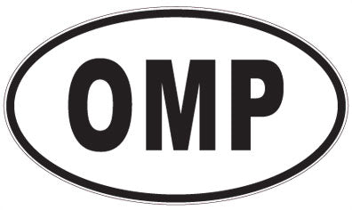 OMP - 3 Letter Initials Oval Sticker