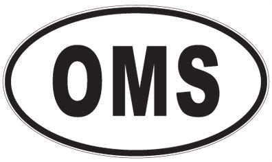 OMS - 3 Letter Initials Oval Sticker
