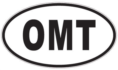 OMT - 3 Letter Initials Oval Sticker
