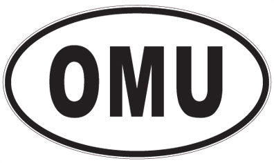 OMU - 3 Letter Initials Oval Sticker