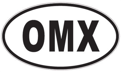 OMX - 3 Letter Initials Oval Sticker