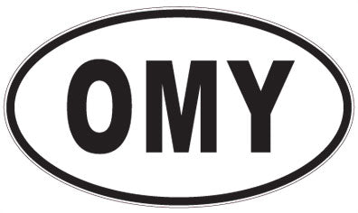 OMY - 3 Letter Initials Oval Sticker