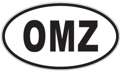OMZ - 3 Letter Initials Oval Sticker