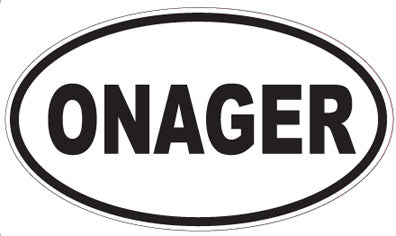 ONAGER - Oval Sticker