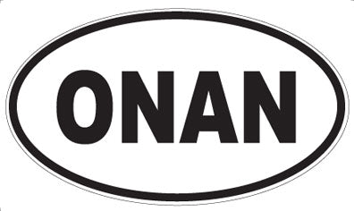 ONAN - Oval Sticker